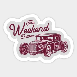 The Weekend Driver - Hot Rod Edition Sticker